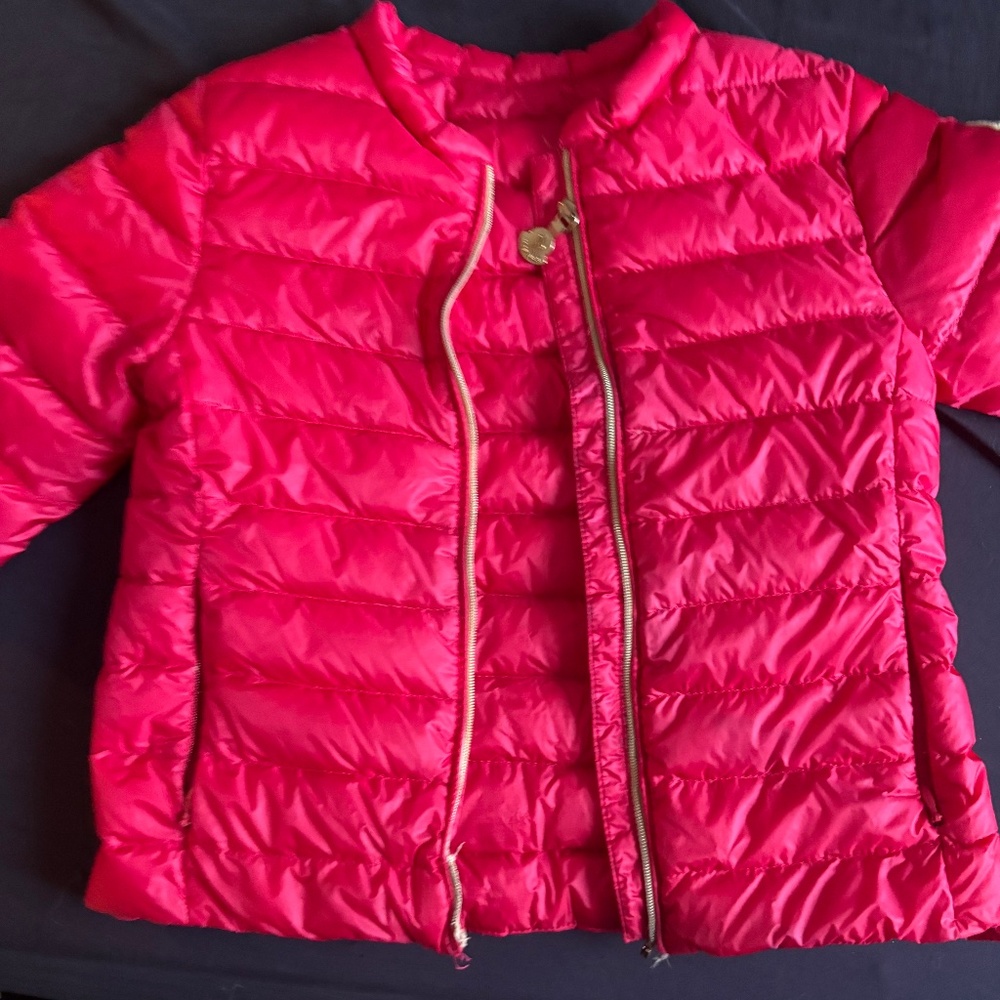 Moncler pink kids jacket size 6